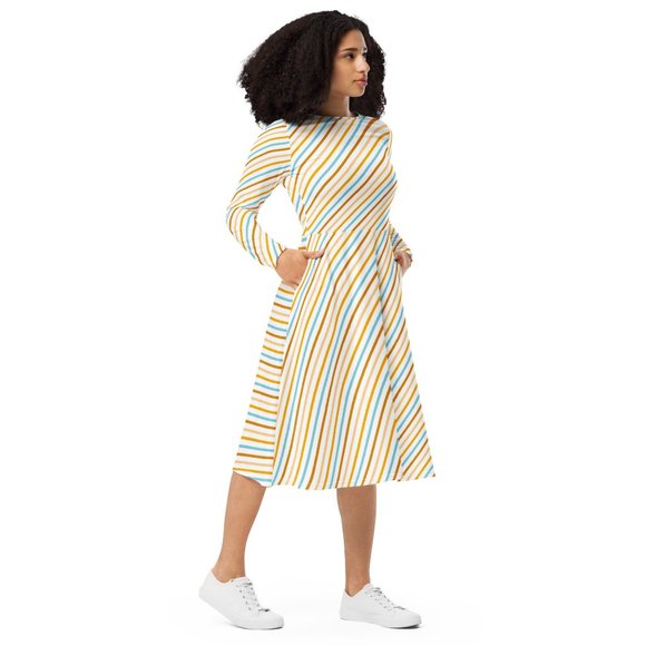 pin up long sleeve dresses Winter Dress, A Line Dress, Pinup Dress, Circle Dress, Light Brown Collar Dress, Shirt Dress, Plus Size Clothing, Pleated Dress, Flare Dress